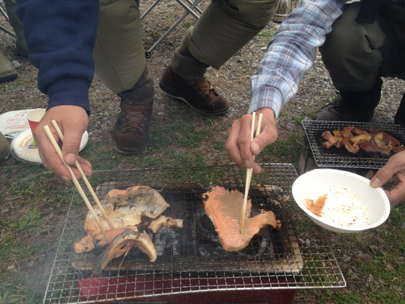 アキアジ最高。エゾジカ最高。秩父のモツ最高。最高ですかー。最高でーす。