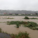 水はまだ増えそう。わりと過去最高クラスの増水かもしれない