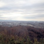 裏山へ登った。風雲、急を告げない景色。