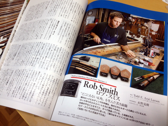 第95号　ロブ・スミス　 Rob Smith　どこにもない五角を生んだ若き前衛　　この記事を読んでペンタラックスを注文した日本人フライフィッシャーを２人知っている。後日、そのうちの一本に触れさせてもらった。ナンダコレハ、の一本であった。まさに「どこにもない五角ロッド」にうそいつわりのないロッドであった。