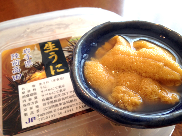 陸前高田、広田湾の黄金生うに。ひとくち食べると、ふわっとしてくらくらする。食べたことありますか。